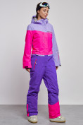 Купить Горнолыжный комбинезон женский зимний фиолетового цвета 2327F, фото 3