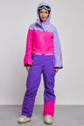 Купить Горнолыжный комбинезон женский зимний фиолетового цвета 2327F, фото 6