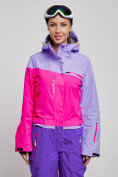 Купить Горнолыжный комбинезон женский зимний фиолетового цвета 2327F, фото 8