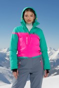Купить Горнолыжный комбинезон женский зимний зеленого цвета 2327Z, фото 4