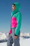 Купить Горнолыжный комбинезон женский зимний зеленого цвета 2327Z, фото 3