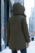 Купить Парка женская зимняя MTFORCE c капюшоном цвета хаки 2329Kh, фото 4