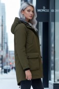 Купить Парка женская зимняя MTFORCE c капюшоном цвета хаки 2329Kh, фото 2