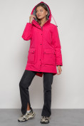 Купить Парка женская зимняя MTFORCE c капюшоном розового цвета 2329R, фото 5