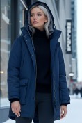 Купить Парка женская зимняя MTFORCE c капюшоном синего цвета 2329S, фото 4