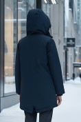 Купить Парка женская зимняя MTFORCE c капюшоном темно-синего цвета 2329TS, фото 4