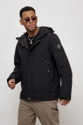 Купить Куртка спортивная MTFORCE мужская с капюшоном черного цвета 2332Ch, фото 7