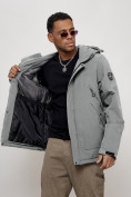 Купить Куртка спортивная MTFORCE мужская с капюшоном серого цвета 2332Sr, фото 10
