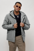 Купить Куртка спортивная MTFORCE мужская с капюшоном серого цвета 2332Sr, фото 12