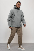 Купить Куртка спортивная MTFORCE мужская с капюшоном серого цвета 2332Sr, фото 3