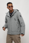 Купить Куртка спортивная MTFORCE мужская с капюшоном серого цвета 2332Sr, фото 7