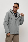 Купить Куртка спортивная MTFORCE мужская с капюшоном серого цвета 2332Sr, фото 8