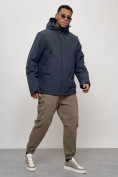 Купить Куртка спортивная MTFORCE мужская с капюшоном темно-синего цвета 2332TS, фото 12