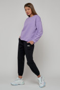 Купить Спортивный костюм женский трикотажный модный фиолетового цвета 23330F, фото 3