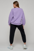 Купить Спортивный костюм женский трикотажный модный фиолетового цвета 23330F, фото 4