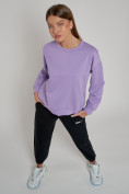 Купить Спортивный костюм женский трикотажный модный фиолетового цвета 23330F, фото 7