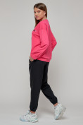Купить Спортивный костюм женский трикотажный модный розового цвета 23330R, фото 2