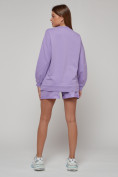 Купить Спортивный костюм женский трикотажный модный фиолетового цвета 23331F, фото 6