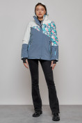 Купить Горнолыжная куртка женская зимняя белого цвета 2337Bl, фото 13