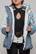 Купить Горнолыжная куртка женская зимняя белого цвета 2337Bl, фото 8