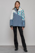 Купить Горнолыжная куртка женская зимняя белого цвета 2337Bl, фото 9