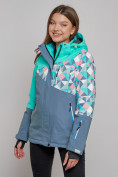 Купить Горнолыжная куртка женская зимняя бирюзового цвета 2337Br, фото 10