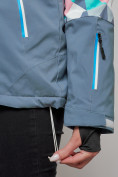 Купить Горнолыжная куртка женская зимняя бирюзового цвета 2337Br, фото 14