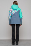 Купить Горнолыжная куртка женская зимняя бирюзового цвета 2337Br, фото 4