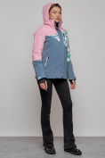 Купить Горнолыжная куртка женская зимняя розового цвета 2337R, фото 15