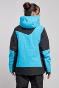 Купить Горнолыжная куртка женская зимняя большого размера голубого цвета 23661Gl, фото 4