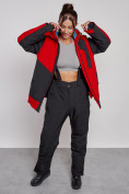 Купить Горнолыжная куртка женская зимняя большого размера красного цвета 23661Kr, фото 10