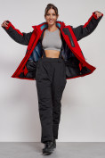 Купить Горнолыжная куртка женская зимняя большого размера красного цвета 23661Kr, фото 11