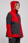Купить Горнолыжная куртка женская зимняя большого размера красного цвета 23661Kr, фото 12