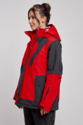 Купить Горнолыжная куртка женская зимняя большого размера красного цвета 23661Kr, фото 2