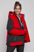 Купить Горнолыжная куртка женская зимняя большого размера красного цвета 23661Kr, фото 9