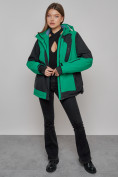 Купить Горнолыжная куртка женская зимняя большого размера зеленого цвета 23661Z, фото 10