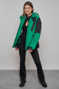 Купить Горнолыжная куртка женская зимняя большого размера зеленого цвета 23661Z, фото 11
