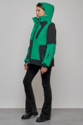 Купить Горнолыжная куртка женская зимняя большого размера зеленого цвета 23661Z, фото 18