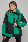 Купить Горнолыжная куртка женская зимняя большого размера зеленого цвета 23661Z, фото 3