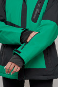 Купить Горнолыжная куртка женская зимняя большого размера зеленого цвета 23661Z, фото 5