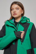 Купить Горнолыжная куртка женская зимняя большого размера зеленого цвета 23661Z, фото 6