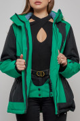 Купить Горнолыжная куртка женская зимняя большого размера зеленого цвета 23661Z, фото 9
