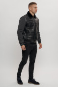 Купить Классическая куртка из экокожи мужская черного цвета 2386Ch, фото 8