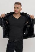 Купить Классическая куртка из экокожи мужская черного цвета 2386Ch, фото 12