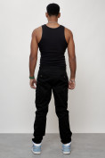 Купить Джинсы карго мужские с накладными карманами черного цвета 2401Ch, фото 8