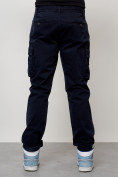 Купить Джинсы карго мужские с накладными карманами темно-синего цвета 2401TS, фото 8