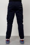 Купить Джинсы карго мужские с накладными карманами темно-синего цвета 2402TS, фото 8