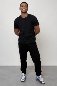 Купить Джинсы карго мужские с накладными карманами черного цвета 2403-1Ch, фото 11