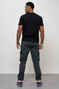Купить Джинсы карго мужские с накладными карманами темно-серого цвета 2403-1TC, фото 11