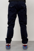 Купить Джинсы карго мужские с накладными карманами темно-синего цвета 2403-1TS, фото 8